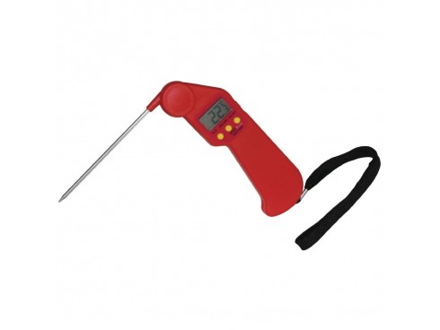 THERMOMETER PROBE FOLDING GOURMET RED