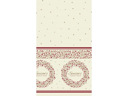 SEASONS GREETINGS TABLECOVER 120CM SSOFT