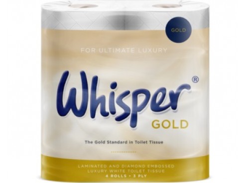 TOILET ROLL WHISPER GOLD 3PLY