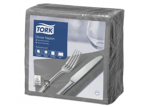 NAPKIN TORK 2PLY 4FOLD GREY 39CM