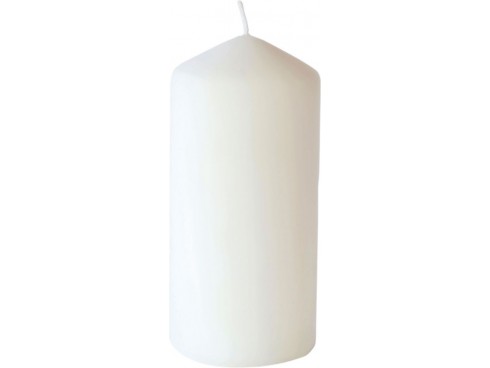 CANDLE PILLAR 150X70MM MATT WHITE