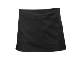 APRON WAIST SPLIT POCKET BLACK 70X37CM