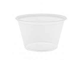 POT SOUFFLE PLASTIC CLEAR 4OZ