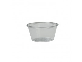 POT SOUFFLE PLASTIC TRANSLUCENT 1OZ