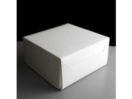 BOX CAKE WHITE 8X8X3"
