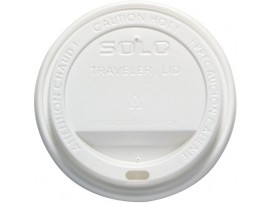 LID TRAVELER DRINK THRU WHITE 12/16OZ