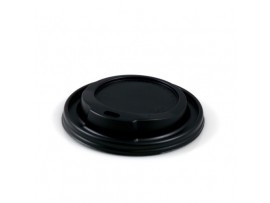 LID DOMED HOT CUP BLACK 8/9OZ