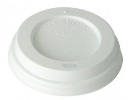 LID DOMED SIP THROUGH WHITE 8OZ