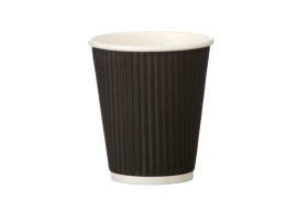 CUP RIPPLE BLACK 8OZ