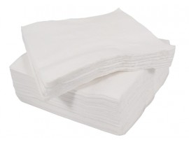 NAPKIN 1PLY WHITE 30CM