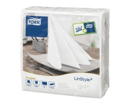 NAPKIN TORK LINSTYLE 4FOLD WHITE 39CM
