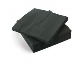 NAPKIN BLACK 2PLY 39CM