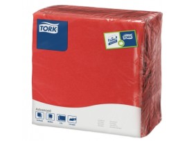 NAPKIN TORK 2PLY 4FOLD RED 39CM