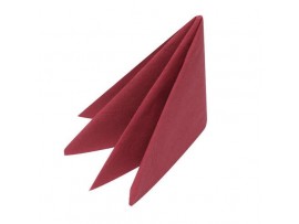 NAPKIN 2PLY 8FOLD BURGUNDY 40CM