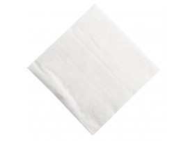 NAPKIN COCKTAIL WHITE 2PLY 24X24CM