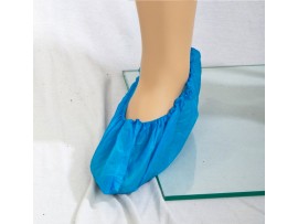 OVERSHOE DISPOSABLE BLUE 16"