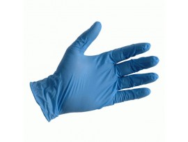 GLOVES NITRILE P/FREE BLUE LARGE