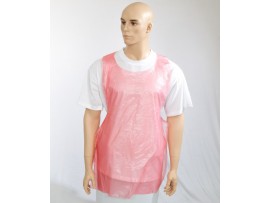 APRON POLYTHENE ON A ROLL RED 27X42"