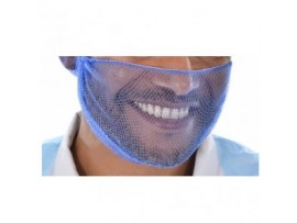 SNOOD BEARD METAL FREE CLOSE MESH BLUE