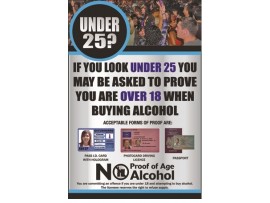 SIGN AGE POLICY NOTICE SILVER