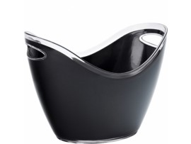 BUCKET CHAMPAGNE SMALL BLACK 20CM HIGH