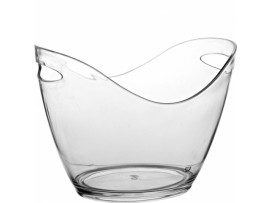 BUCKET CHAMPAGNE LARGE CLEAR 26CM HIGH