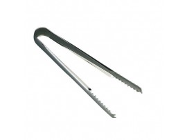 TONGS ICE SERRATED STAINLESS STEEL