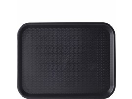 TRAY FAST FOOD RECTANGULAR BLACK 14X10.5"