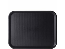 TRAY FAST FOOD RECTANGULAR BLACK 18.5X14"