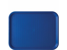 TRAY FAST FOOD RECTANGULAR BLUE 14X10.5"