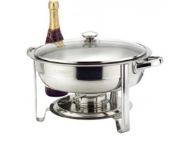 UNIT CHAFER ROUND STAINLESS STEEL 4.5LTR