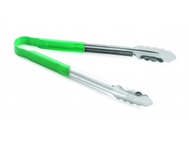 TONGS VINYL COATED GREEN HANDLE 12"