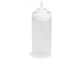 BOTTLE SQUEEZE WIDE NECK CLEAR 8OZ