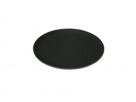 TRAY NON-SLIP ROUND RUBBER BLACK 11"