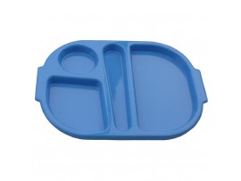 TRAY MEAL POLYCARBONATE BLUE 280X230MM
