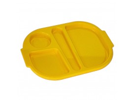 TRAY MEAL POLYCARBONATE YELLOW 280X230MM