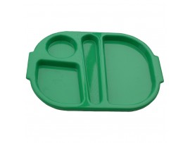 TRAY MEAL POLYCARBONATE GREEN 280X230MM