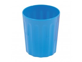 TUMBLER FLUTED POLYCARBONATE BLUE 220ML