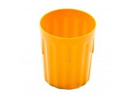 TUMBLER FLUTED POLYCARBONATE YELLOW 220ML