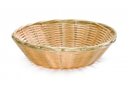 BASKET HANDWOVEN ROUND 8.5X2.25"