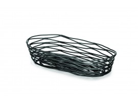 BASKET ARTISAN OBLONG BLACK 9X4X2"