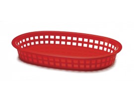 BASKET POLY 9.5OZ RED 10.62X7.18X1.43"