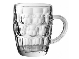 TANKARD GLASS DIMPLE CE STAMPED 20OZ