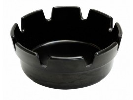 ASHTRAY MELAMINE 4" DEEP BLACK