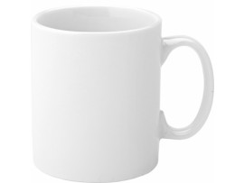 PURE WHITE STRAIGHT SIDED MUG 12OZ