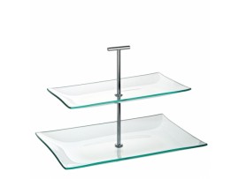 AURA PLATE 2 TIERED RECTANGULAR 30/16CM