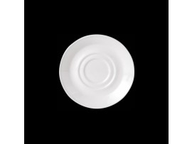 SAUCER SIMPLICITY WHITE DOUBLE WELL 4 5/8"