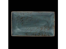 CRAFT PLATE RECTANGLE 3 BLUE 33 X 19CM