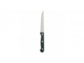 KNIFE STEAK BLACK HANDLED 18/0