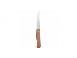 KNIFE STEAK NATURAL WOOD HANDLE